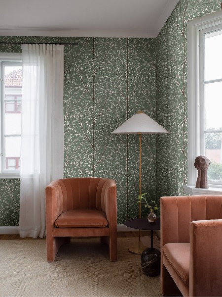 Viola Gråsten Korgpil wallpaper Boråstapeter