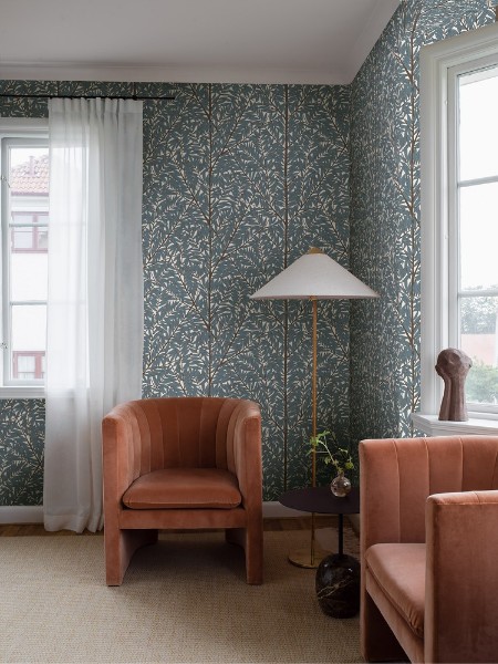 Viola Gråsten Korgpil wallpaper Boråstapeter