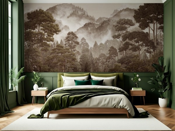 Picture of Fargesammensetning Fog Over Mountains I - 09696-01