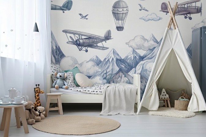 Afbeeldingen van Flying Over Mountains II