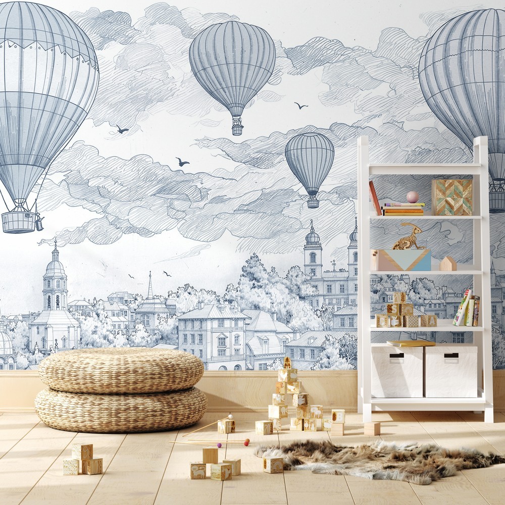 Picture of Ballon Flight Over City I