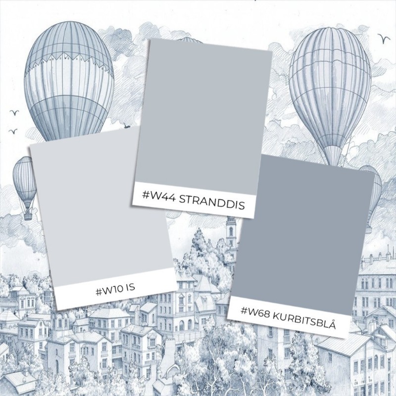 Picture of Eksempel på produktstil - Ballon Flight Over City I