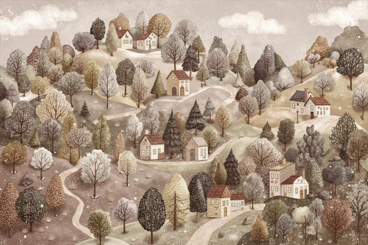 Picture of Fargesammensetning Country Village I - 09717-01