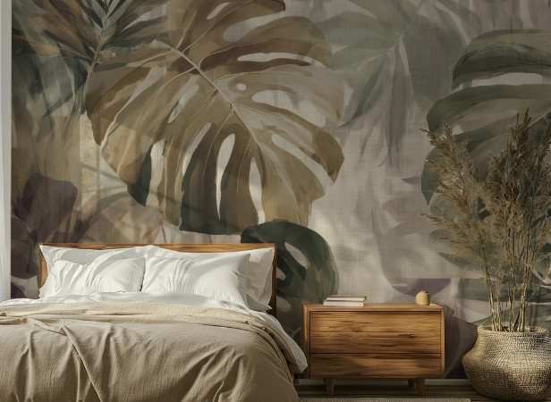 Picture of Fargesammensetning Wild Monstera I - 09747-01