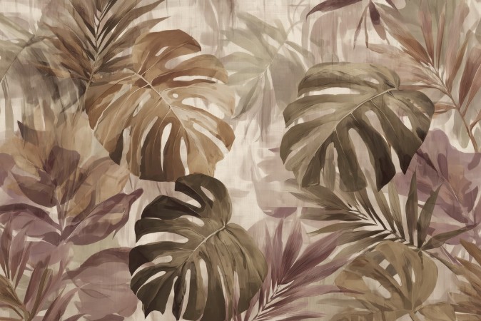 Picture of Fargesammensetning Wild Monstera II - 09748-01