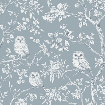 Afbeeldingen van Vintage Light Blue owls  - 1027401-02