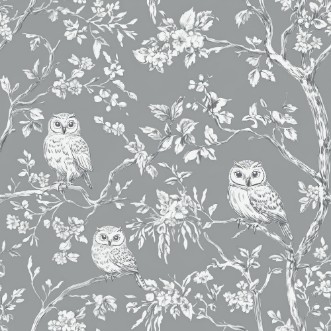 Bild på Vintage Dark Grey owls  - 1027401-03