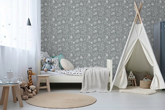 Picture of Farvesammensætning Vintage Dark Grey owls  - 1027401-03 - 09816-01