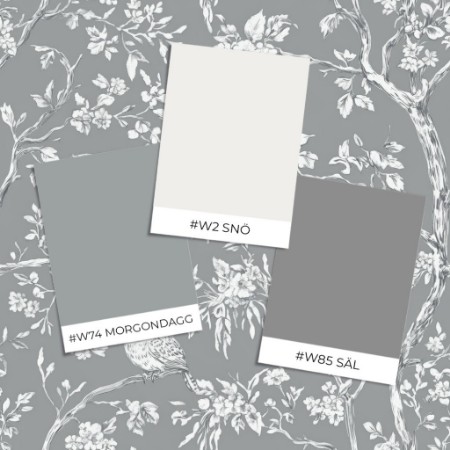 Ritratt ta’ Stil ta' eżempju - Vintage Dark Grey owls  - 1027401-03