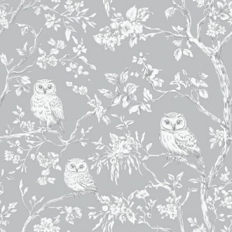 Bild på Vintage Light Grey owls  - 1027401-04