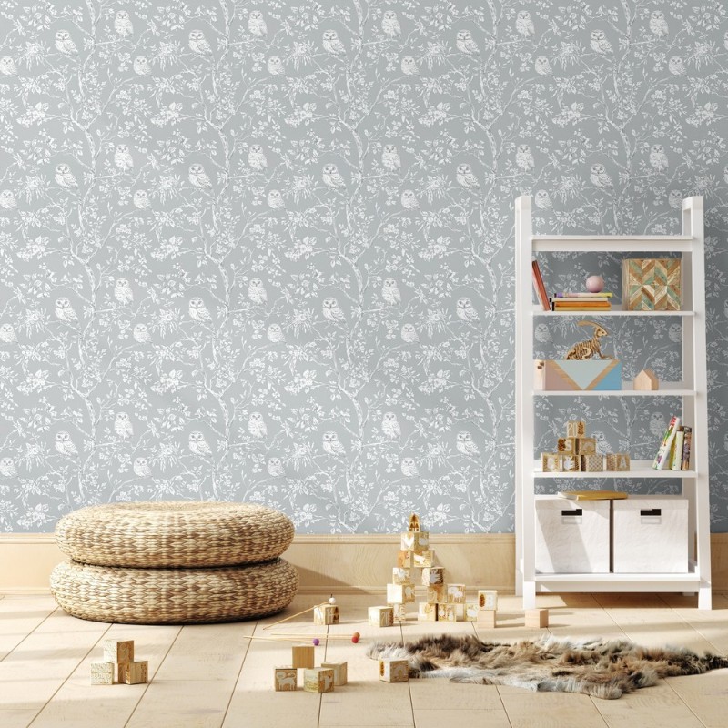 Picture of Fargesammensetning Vintage Light Grey owls  - 1027401-04 - 09817-01