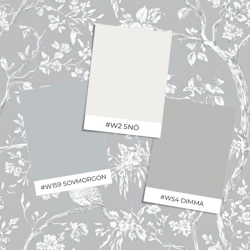 Picture of Eksempel på produktstil - Vintage Light Grey owls  - 1027401-04