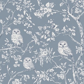 Bild på Vintage Dark Blue owls  - 1027401-06