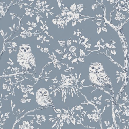 Afbeeldingen van Vintage Dark Blue owls  - 1027401-06