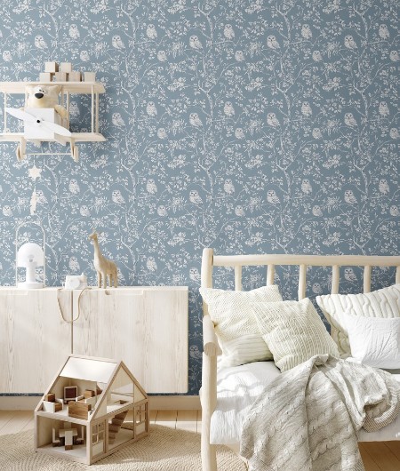 Afbeeldingen van Vintage Dark Blue owls  - 1027401-06