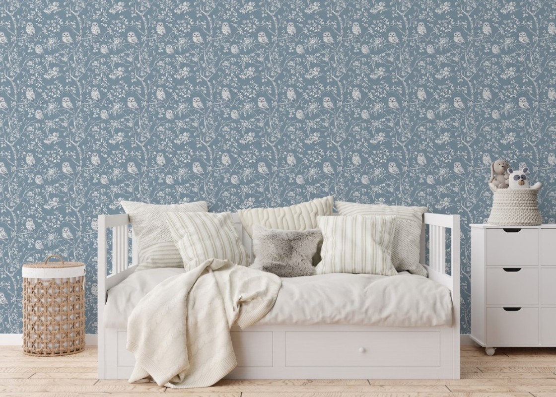 Picture of Vintage Dark Blue owls  - 1027401-06