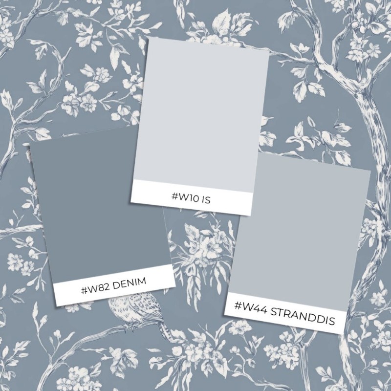 Picture of Eksempel på produktstil - Vintage Dark Blue owls  - 1027401-06