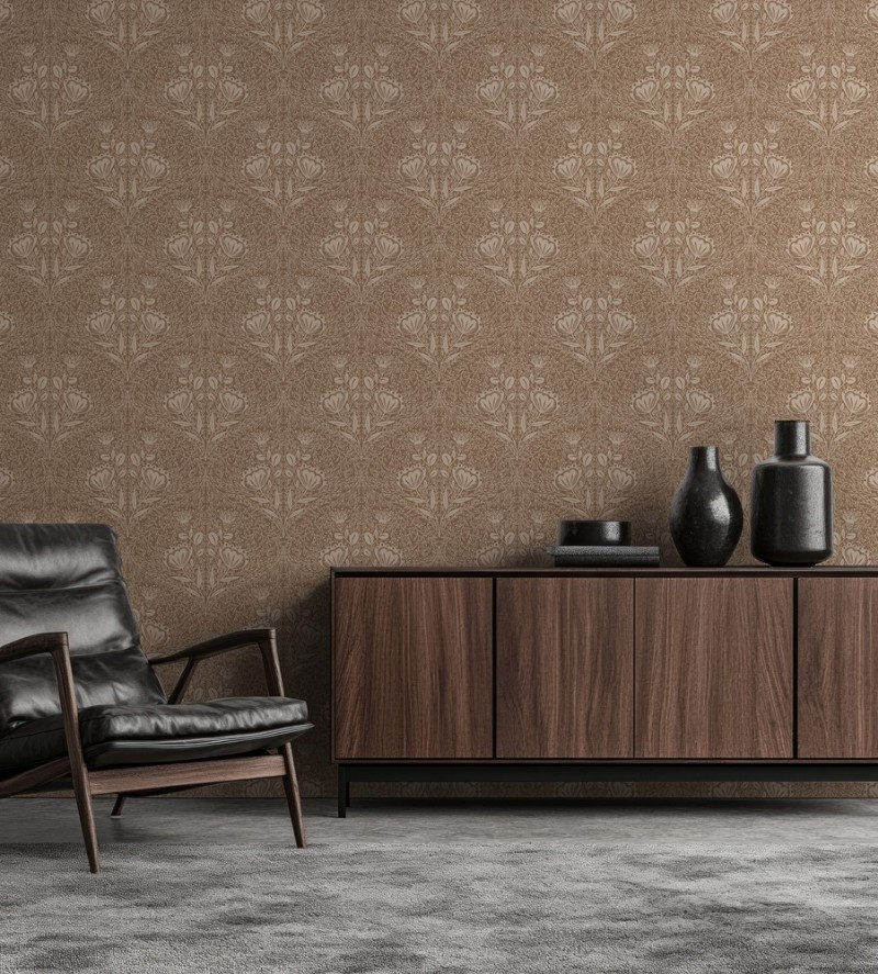 Picture of Floral Ogee in Brown - 1032501-04