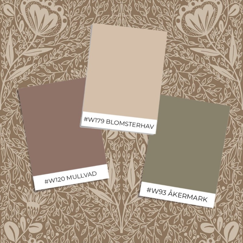 Picture of Väriyhdistelmä Floral Ogee in Brown - 1032501-04 - 09828-01