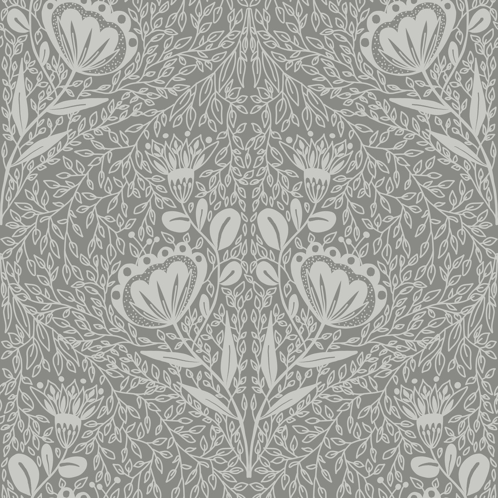 Bild på Floral Ogee in Grey - 1032501-05