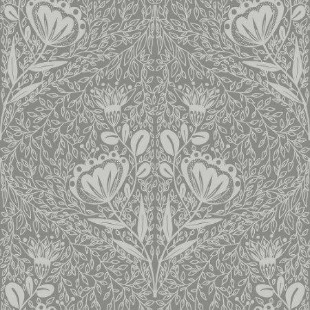 Picture of Floral Ogee in Grey - 1032501-05