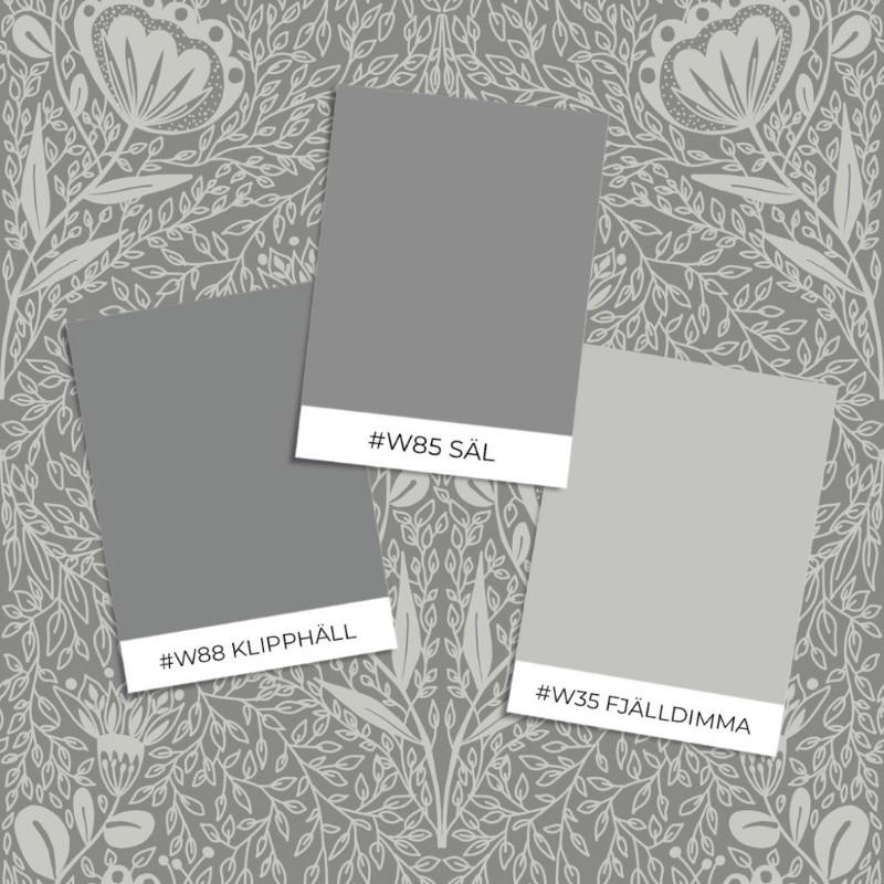 Picture of Floral Ogee in Grey - 1032501-05