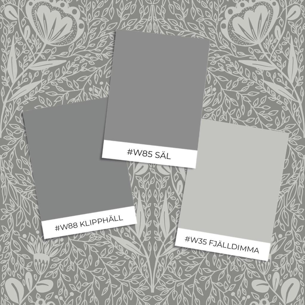 Picture of Floral Ogee in Grey - 1032501-05