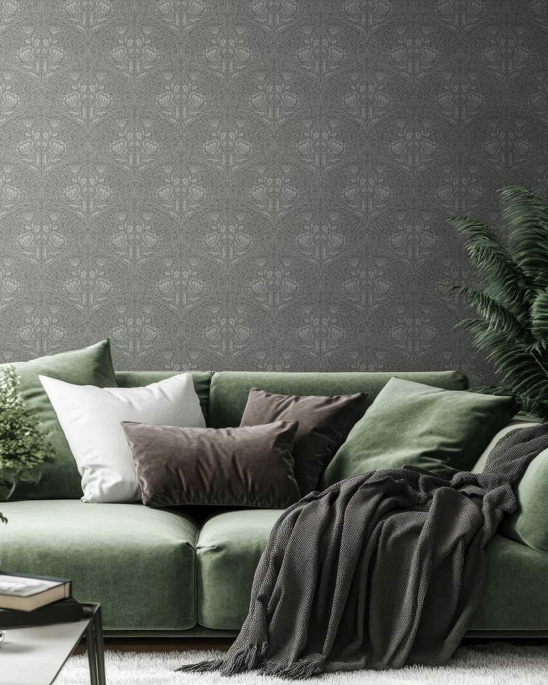 Picture of Floral Ogee in Grey - 1032501-05