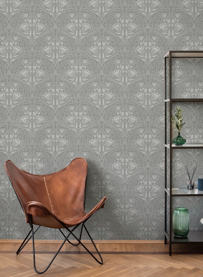 Picture of Floral Ogee in Grey - 1032501-05