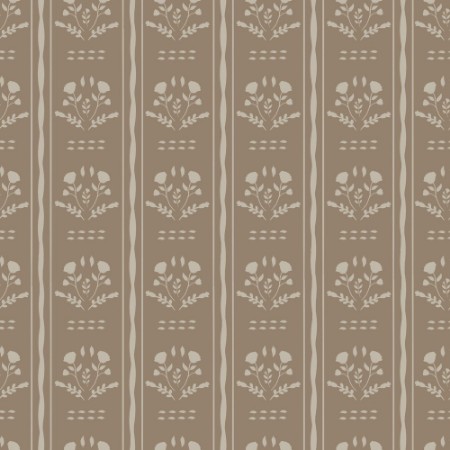 Afbeeldingen van Sprig Flowers Lines and waves in Brown - 1033601-04