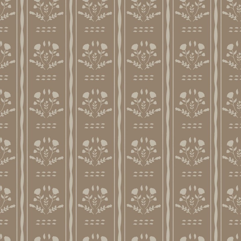 Picture of Sprig Flowers Lines and waves in Brown - 1033601-04