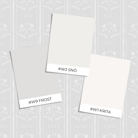 Picture of Farvesammensætning Sprig Flowers Lines and waves in Light Grey - 1033601-05 - 09834-01