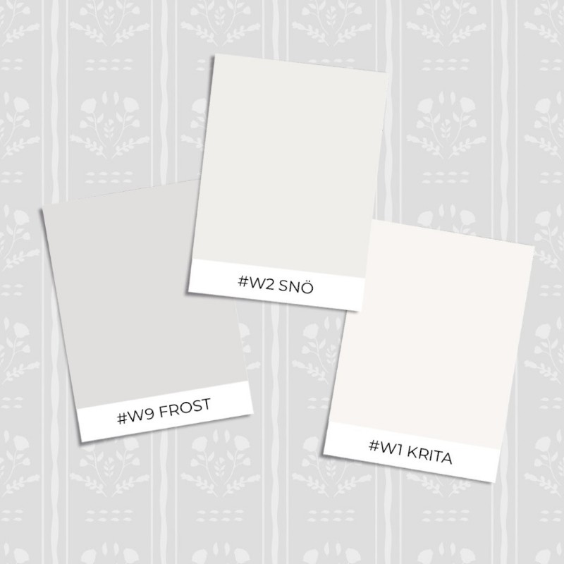 Picture of Farvesammensætning Sprig Flowers Lines and waves in Light Grey - 1033601-05 - 09834-01