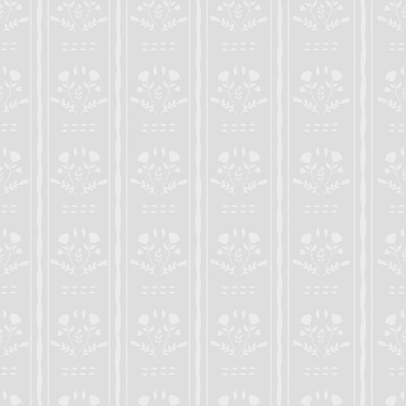 Picture of Farvesammensætning Sprig Flowers Lines and waves in Light Grey - 1033601-05 - 09834-01