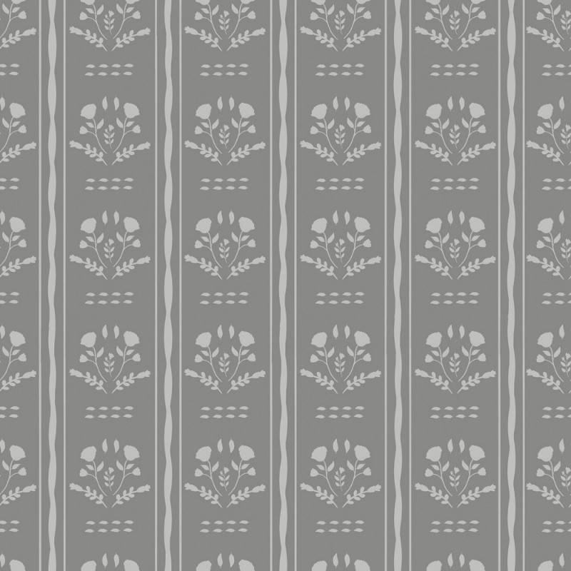 Picture of Sprig Flowers Lines and waves in Dark Grey - 1033601-06