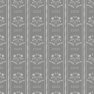 Picture of Sprig Flowers Lines and waves in Dark Grey - 1033601-06