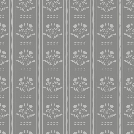 Picture of Sprig Flowers Lines and waves in Dark Grey - 1033601-06