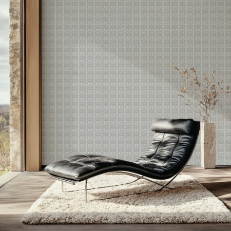 Picture of Farvesammensætning Sprig Flowers Lines and waves in Dark Grey - 1033601-06 - 09835-01