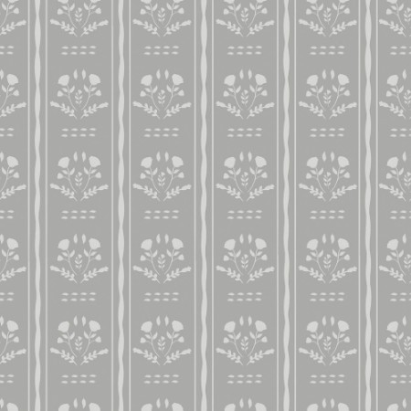 Picture of Sprig Flowers Lines and waves in Grey - 1033601-07