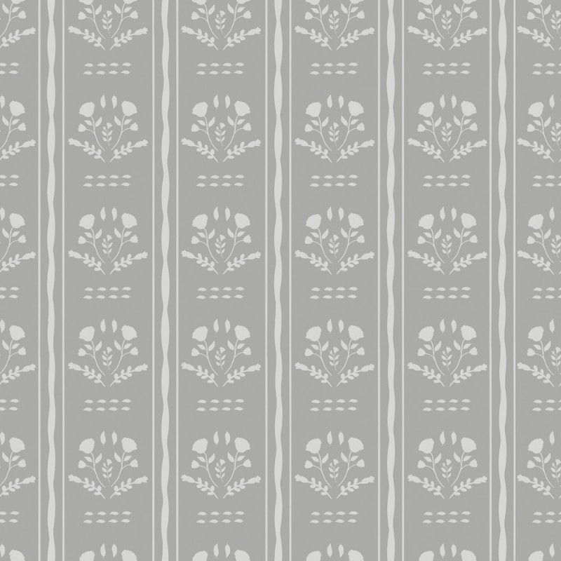 Picture of Farvesammensætning Sprig Flowers Lines and waves in Grey - 1033601-07 - 09836-01