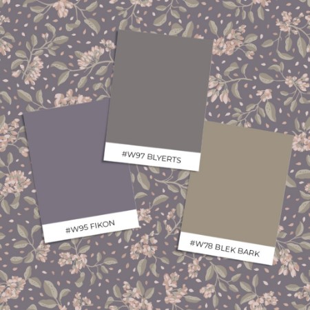 Bild vun Muster Stil - Branches in Bloom Dark Grey - 1034401-05