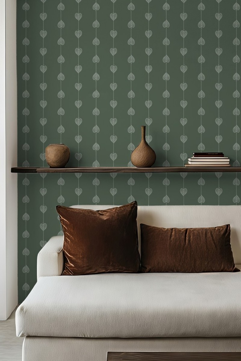 Picture of Hearts on a string Dark Green - 1034601-04