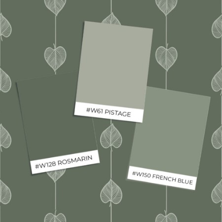 Image de Modèle d'échantillon - Hearts on a string Dark Green - 1034601-04