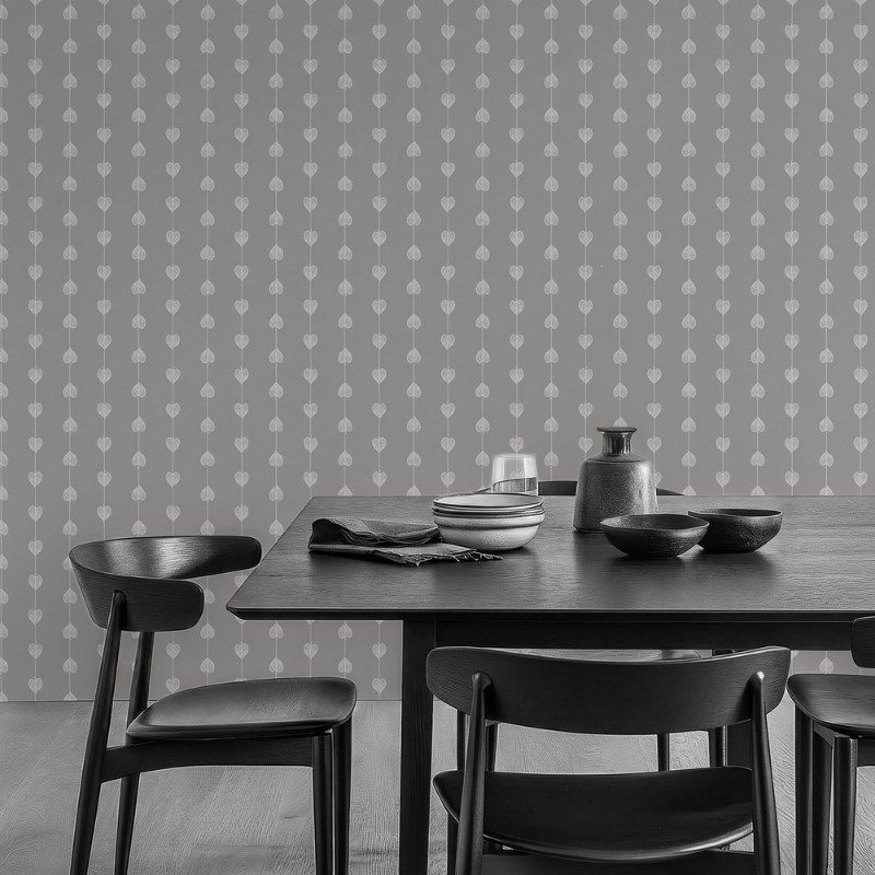 Picture of Hearts on a string Grey - 1034601-07