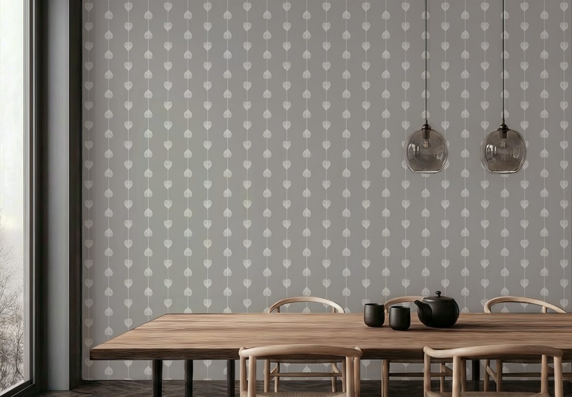 Picture of Hearts on a string Grey - 1034601-07