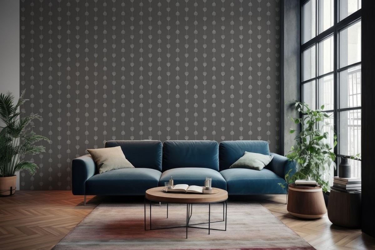 Picture of Hearts on a string Dark Grey - 1034601-08