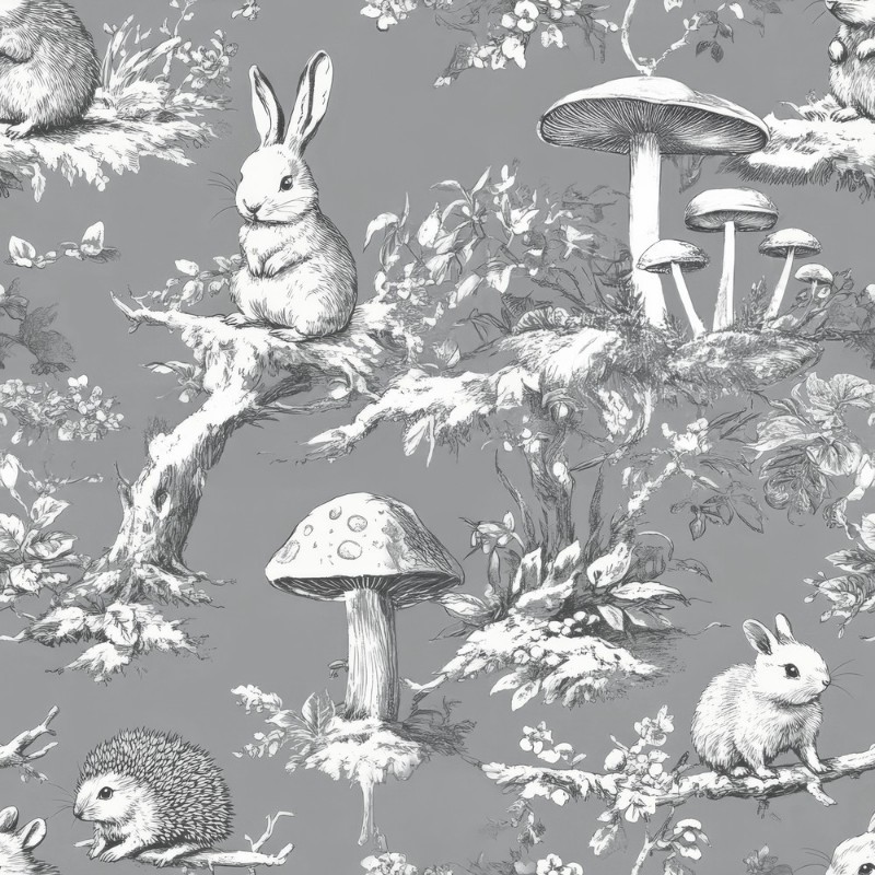 Picture of Vintage wild friends Dark Grey - 1028801-03