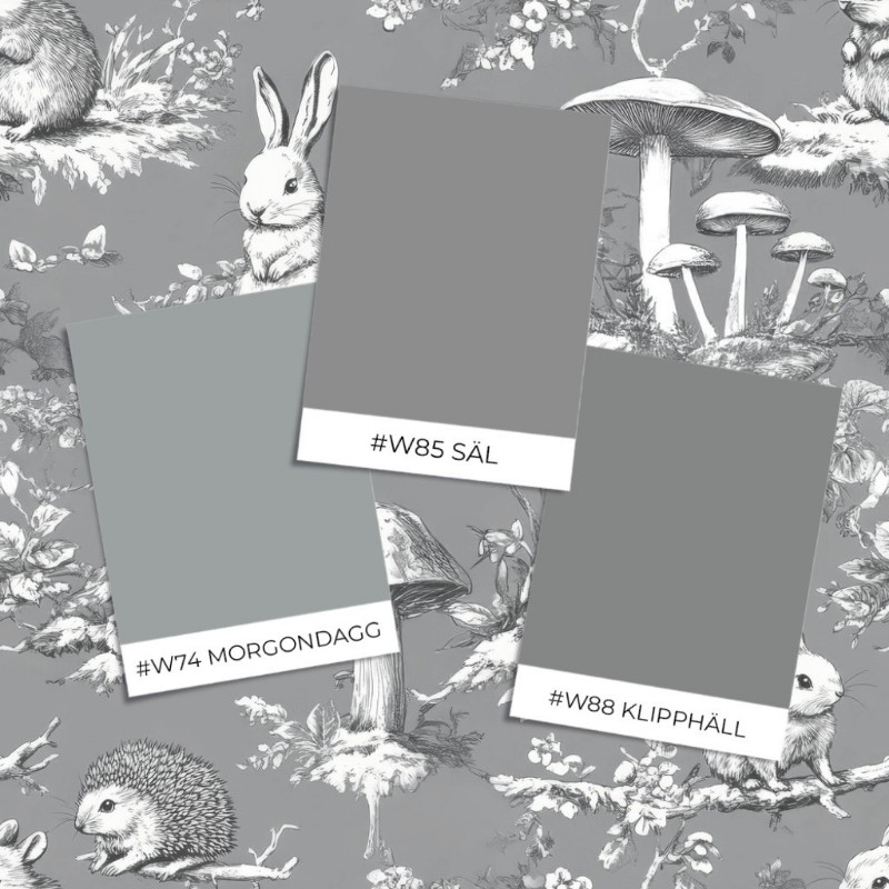 Picture of Väriyhdistelmä Vintage wild friends Dark Grey - 1028801-03 - 09956-01