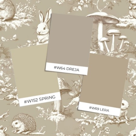 Ritratt ta’ Stil ta' eżempju - Vintage wild friends Beige - 1028801-05