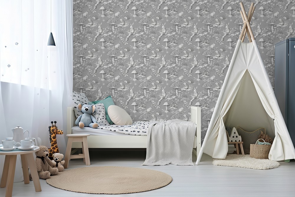 Picture of Vintage wild friends Light Grey - 1028801-06